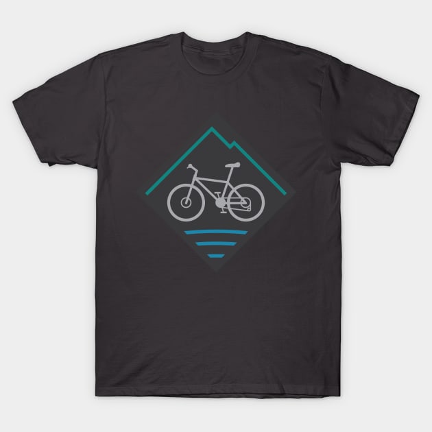 Mountain Bike Outdoor Cycling Logo T-Shirt by hobrath